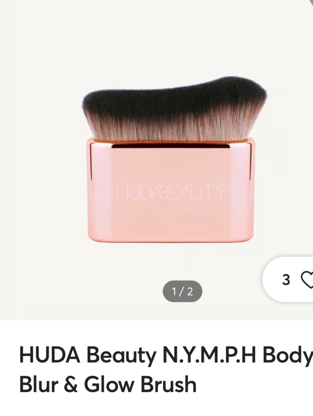 HUDA BEAUTY Rose Gold Body Blur Brush with Black-Tip Bristles